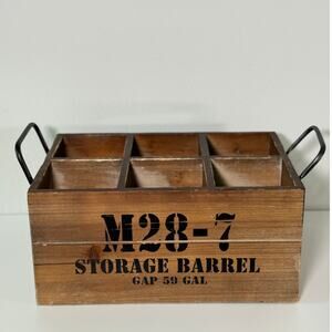 Vintage Milk Crate Rustic Storage Box | Farmhouse Industrial Decor